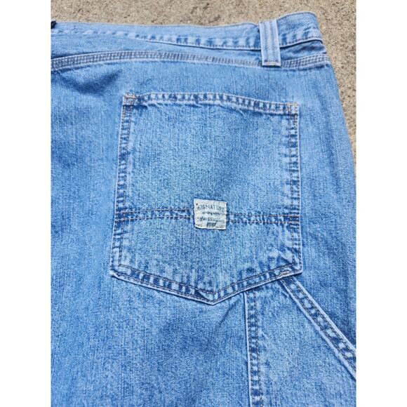 2 Levi Strauss Signature Carpenter Jeans Blue Denim Mens Size 50 Workwear - Picture 14 of 14